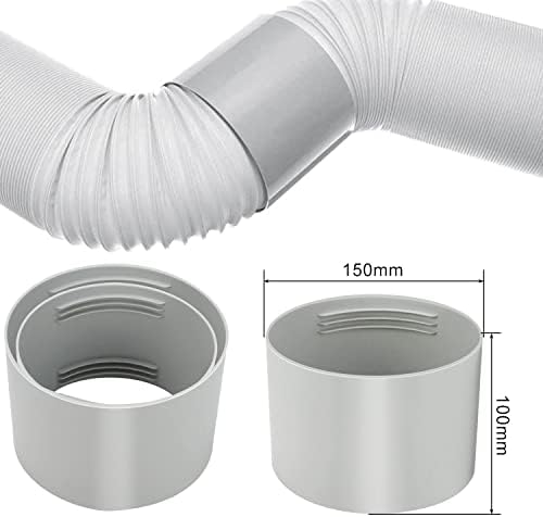 Exhaust Hose 150 mm Adapter, Exhaust Hose Air Conditioner, Air Conditioning Exhaust Hose Coupling, Exhaust Pipe Adapter, Ventilation Pipe Connector, Air Conditioning Hose Coupling for Air Conditioning Cooker Hood - View 4