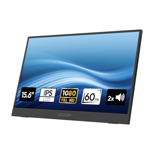 Logicom Nomad Display 15,6-calowy ekran Full HD - ekran IPS - przenośny wyświetlacz USB-C i mini HDMI drugi ekran Laptop - ekran PC Gamer Xbox/PS4/5