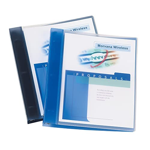 Flexible Round Ring Presentation Binder, 1In Capacity Color: Blue #TOP1