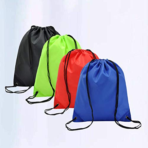 Mochila com cordão TOPBATHY 4 peças impermeável esportiva com cordão para armazenamento de academia,