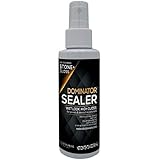 4 Ounce DOMINATOR Stone+, Low Gloss Stone Sealer and Clay Brick Sealer (Wet Look), Commercial Grade, Water Based, Color Enhancing, Easy Application