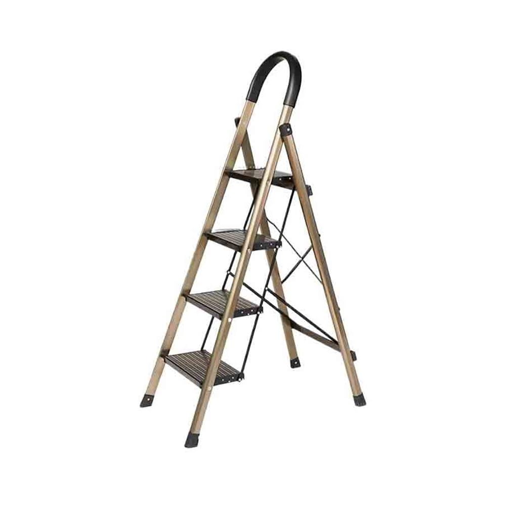step ladder 4/5/6 Steps Telescopic Aluminum Alloy Multifunctional Folding Ladder Indoor Thickening Small Stairs Climbing garage step ladder(Small)