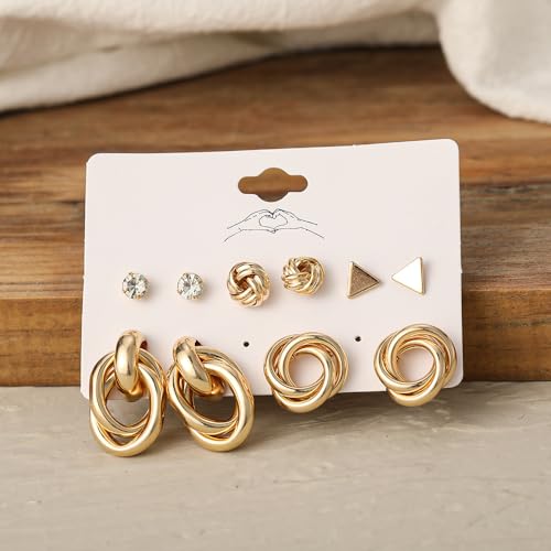Image of Shining Diva Fashion Stylish Hoop Stud Earrings for Women and Girls
