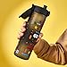 Ion8 Water Bottle, 500 ml/18 oz, Leak Proof, Easy to Open, Secure Lock, Dishwasher Safe, BPA Free, Hygienic Flip Cover, Carry Handle, Easy Clean, Odor Free, Carbon Neutral, Grey, Gaming Design