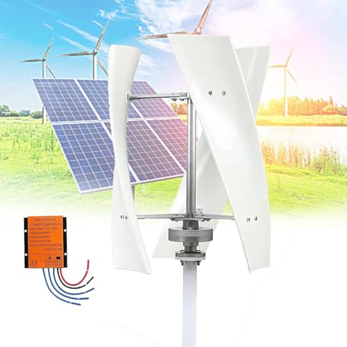 Kit generatore di turbina eolica, portatile, verticale, con 3 lame e regolatore di carica per barche, gazebo, cabine, case mobili, 2000 W-24 V