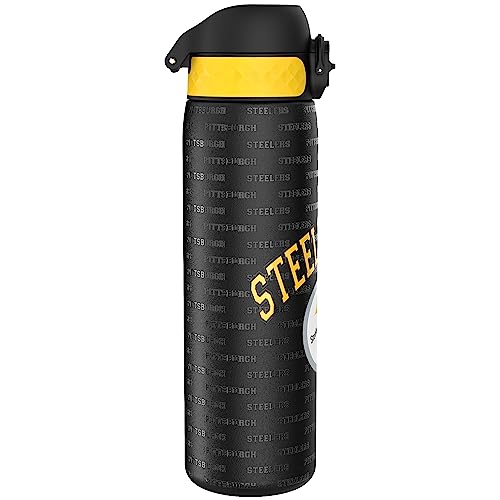 Ion8 NFL Pittsburgh Steelers Lightweight Steel Water Bottle, 600 ml/20 oz, Non-Insulated, Leak Proof, Easy to Open - Image 4