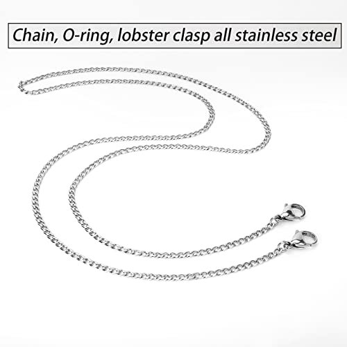 Image of Eyeglass Chain Silver Stainless Steel Handmade Necklace for Reading Glasses Sunglass Beaded Chains for Men Women
