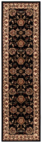 Tapete SAFAVIEH Lyndhurst Collection 2'3" x 8' Negro/Marfil miniatura 3