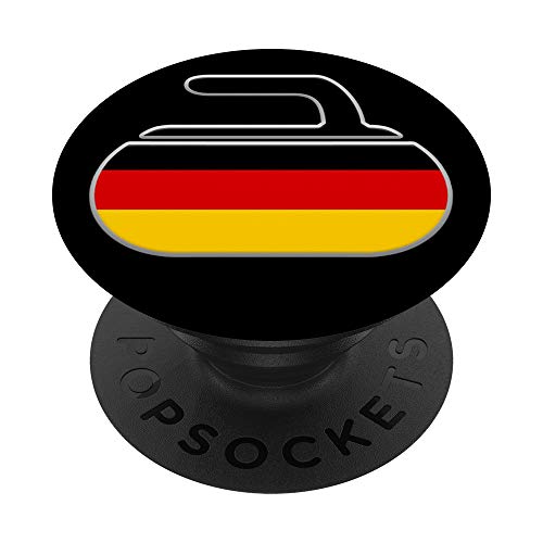 Vintage Curling Stone Curl Alemania Bandera de curling alemana PopSockets PopGrip Intercambiable