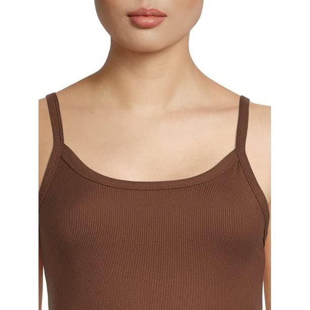 No Boundaries Juniors' Ribbed Cami(Hot Chocolate-L)4