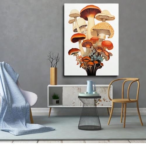 Poster rustique champignon pour relooker un mur vide sans cadre - 3