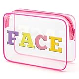 Sfodiary Cosmetic Bag for Women Clear Toiletry Bag PVC Makeup Bag Friendship Gift for Best Friends Sister Birthday Christmas Gift for Women Mom Teacher Nurse Her Zipper Travel Pouch Mother's Day Gift