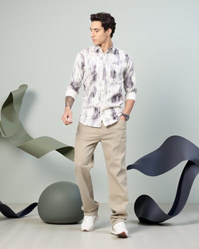Image of Majestic Man Stylish Abstract Print Casual Shirt - Pure Cotton| Full Sleeve | Trendy & Comfortable