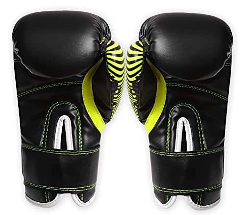 Fightx Kids Boxing Gloves For 3-8 Years 4 6 Oz Training Mma Boys Girls Kickboxing Punching Gloves For Training, Punching Bag, Muay Thai, Mma (Black/Yellow Fluorescent, 6Oz) #TOP7