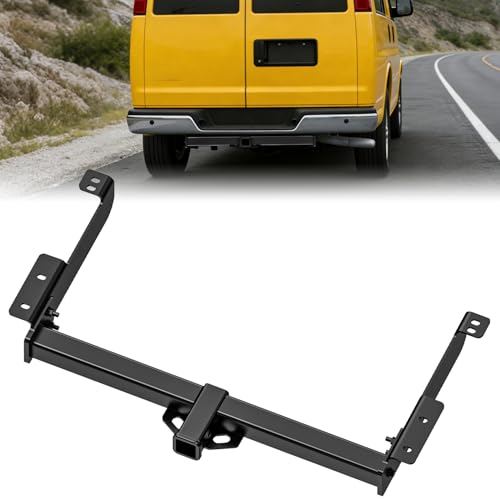Image of Nilight Class 3 Trailer Hitch 2-Inch Tow Hitch Receiver Fits 1996-2025 Chevrolet Express & GMC Savana 2500 3500 1996-2014 Chevrolet Express & GMC Savana 1500 Compatible with Ball Mount Tow Hook