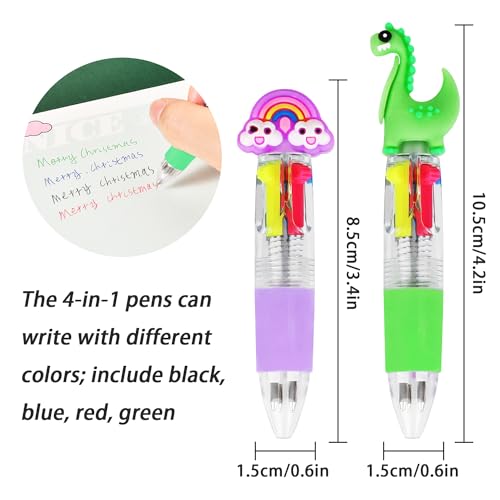 ZALAON 12 PCS Multicoloured Pen Sets - Party Bag Fillers for Kids & Children - Cute Mini Party Favours for Classroom & School Gifts - Image 3