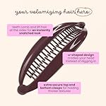 Cobana Banana Clip Hair Clips - Volumizing Hair Claw Clips & Hair Styling Accessories for Thick & Thin Hair - Large 6'' Set of 2 (Black and Brown) - Image 3