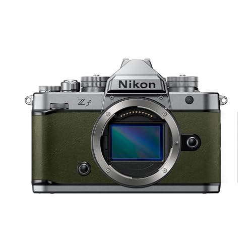 Nikon Zf Mirrorless Camera with 24.5MP Full Frame Sensor 4K UHD 30FPS Vari Angle Touchscreen OLED Viewfinder Dual Card Slot (Silver and Moss Green) (Renewed)