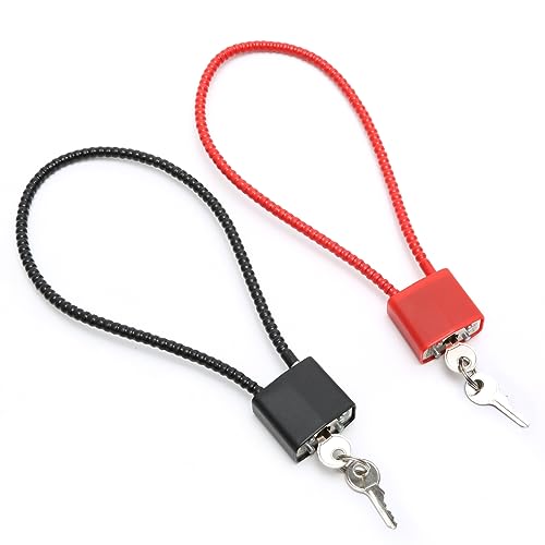 2 Piezas Candado Cable Acero con Misma Llave, Candado Taquilla con Llave, Candado Cable Largo Resistente para Puerta Bicicleta Gimnasio