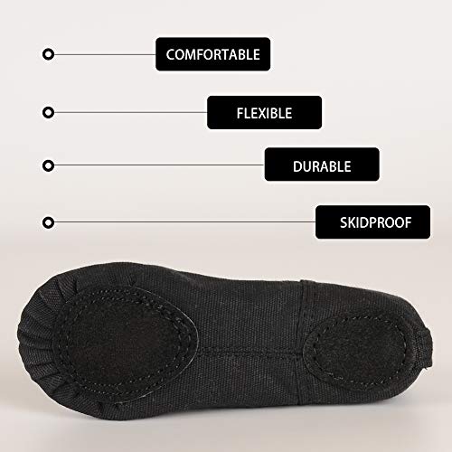 RUQIJI Canvas Ballet Shoes for Girls/Toddlers/Kids/Women, Ballet Practice Shoes/Full Sole Ballet Slippers/Better Fit Dance Shoes2