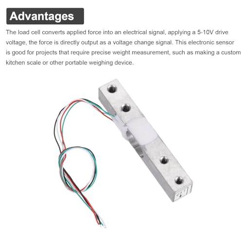 meccanixity 2 set digital load cell weight sensor 1kg  hx711 module weighing sensor 24 bit precision ad dual-channel for diy portable electronic kitchen scale kit