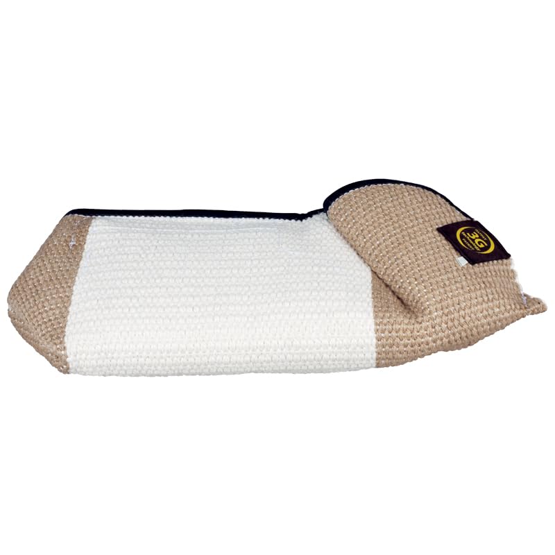 Media manga profesional abierta WHITE FOX 0134 suave de yute blanco para entrenadores de perros
