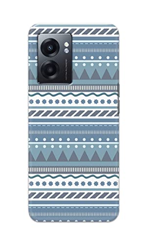 Image of Printed Hard Back Cover Case for Realme Narzo 50 5G Back Cover (Seamless Geometric Tribal Pattern) -1803
