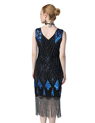 Image of PrettyGuide Women 1920s Gatsby Cocktail Sequin Art Deco Flapper Dress