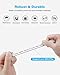 DDMALL CAT 8 Ethernet Cable 1.5ft (2 Pack), High Speed 40Gbps 2000MHz Flat CAT8 Patch Cord, Gigabit Internet Network Cable with Gold Plated RJ45 Connector for Gaming, Router (1.5ft 2Pack White)