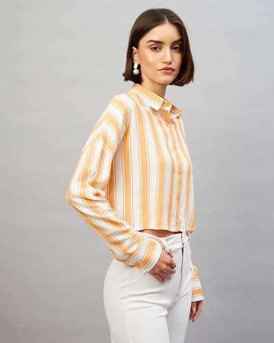 Image of Chimpaaanzee Women Drop Shoulder Crop Shirt