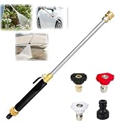 Jet Nozzle Power Washer for Garden Hose, 2026 Upgrade Pressure Washer Wand with 3 Nozzles & Quick...