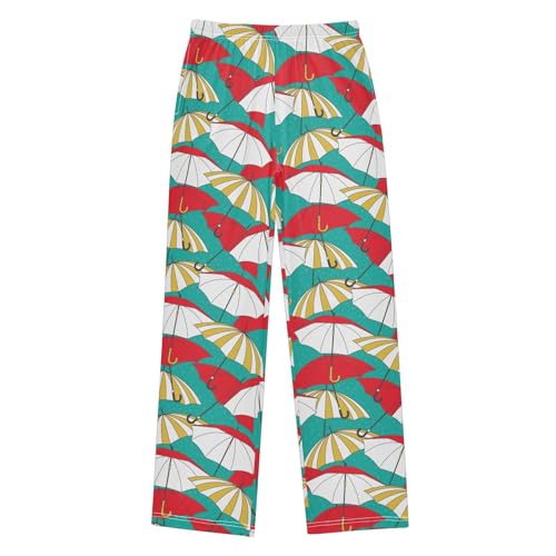 Cartoon Umbrellas Red Boys Pants for Kids Jogger Pants with Pockets S-XL