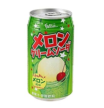 Felice Melon Cream Soda, Extremely Popular in Japan - 11.83 Fl Oz | Pack of 12