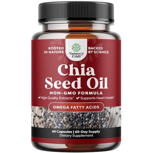 Natures Craft Chia Seed Oil Extract Capsules 60ct