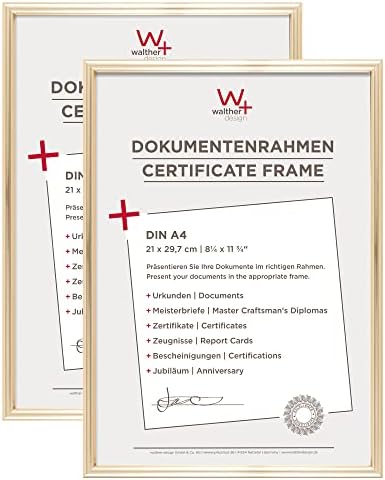 Walther Design KB045H Galeria Picture Frame, Black, 11.75 x 17.75 inch (30 x 45 cm)