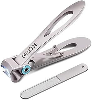 Nail Clippers - USHION 15mm Wide Jaw Opening Stainless Steel Fingernail and Toenail Clippers Cutter for Thick Nails with Fingernail File for Men & Women Big