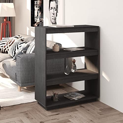 Susany Book Cabinet Room Divider Bookcase Room Partition Storage Unit Display Shelf Home Living Room FurnitureConcrete Grey 60x30x72 cm