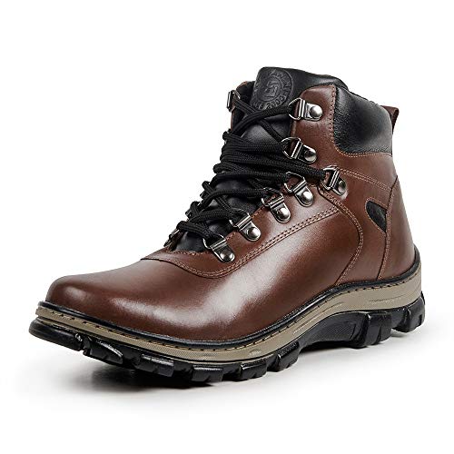 Bota Coturno Adventure Masculina Stefanini Couro Legítimo Marrom Claro (38)