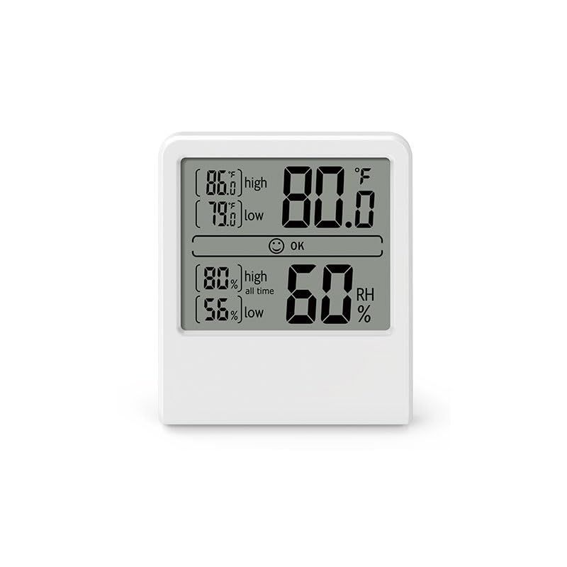 ABS Digital Display Thin Model Electronic Hygrometer Indoor Magnetic Attraction Bracket