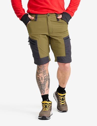 RevolutionRace Herren RVRC GP Pro Zip Off Pants, strapazierfähige, belüftete und wandelbare Hose für alle Outdoor-Aktivitäten, Dark Olive, M