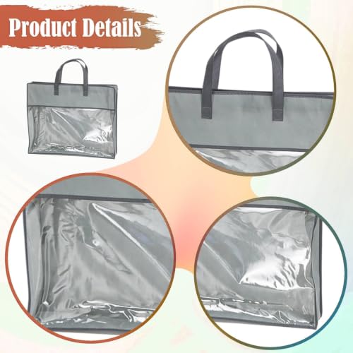 Almacenamiento de edredones individual gris transpirable con cremallera horizontal 4