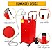 Migoda 30 Gallon Gas Caddy, Portable Gas Tank With Pump on 4 Wheels,Fuel Transfer Storage Tank Gasoline Diesel Can Revrsible Rotary Hand Siphon Pump for Boat, ATV, Car, Motorcycle,UTV