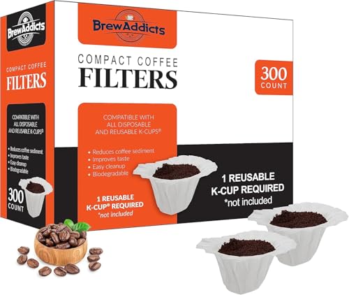 Brew Addicts Paper Coffee Filters 300-Pack for Keurig