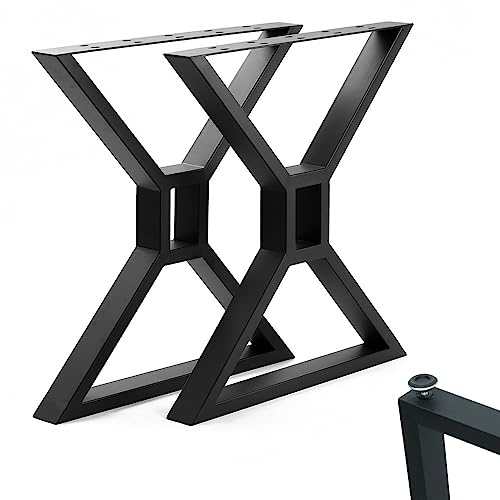 KaKaBB Metal Desk Legs 28 inch, Heavy Duty Industrial Table