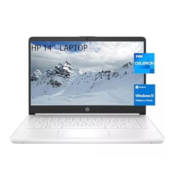 HP Laptop Stream de 14 polegadas para estudantes, Intel Celeron N4120, 16 GB de RAM, 64 GB eMMC, Microsoft 365 com armazenamento na nuvem de 1 TB, webcam 720p, Windows 11 S, bateria de longa duração