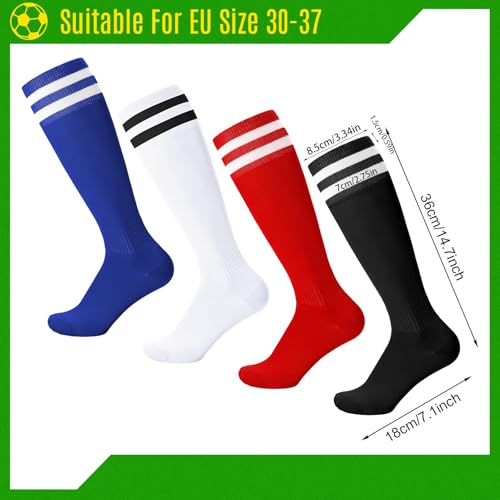 Zhouboat AIYLJVKH5189 4 Pairs Childrens Football Socks Kids Football Socks Breathable Soccer Socks Long Football Sports Socks thumb #3