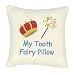 6" x 6" Saying Pillow w/Pocket, My Tooth Fairy