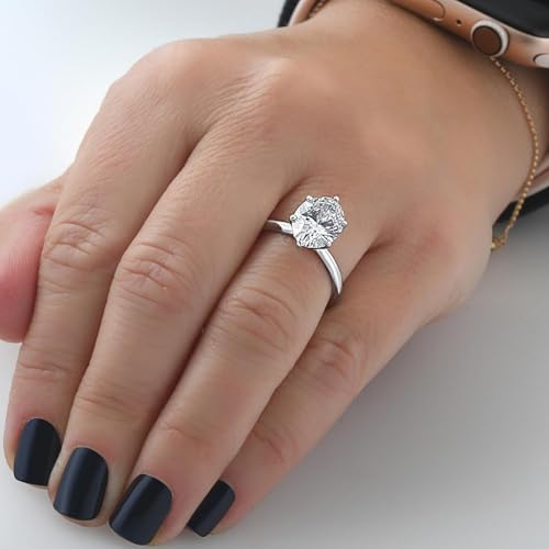 Certified 1-5Ct Oval Diamond Solitaire Engagement Ring Gold/Platinum Lab Created - Size 4.53