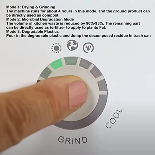 RUNNINGeuQ Food Waste Compost Machine with 3L Capacity, 380W Kitchen Food Waste Composter, Home and Kitchen Composting Bin Food Waste Cycler - Image 2