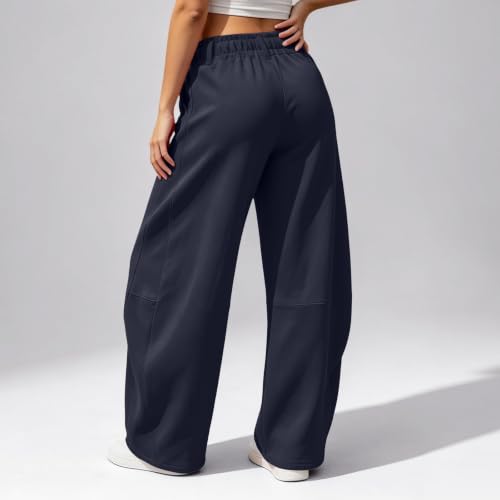 Elneeya Womens Barrel Sweatpants Loose High Waisted Casual Office Pants - image 3